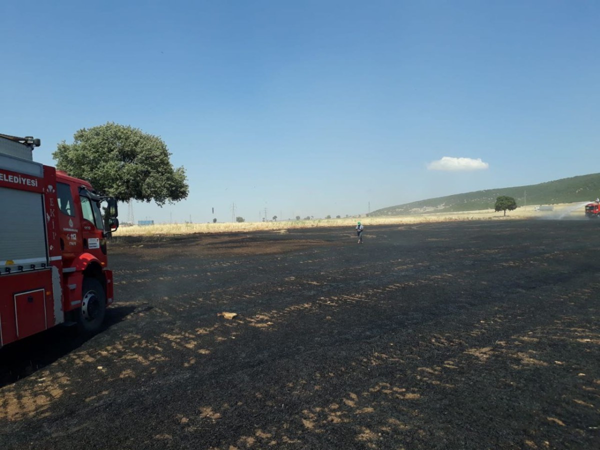 Kahramanmaraş'ta şehit babası anız yangınında hayatını kaybetti 