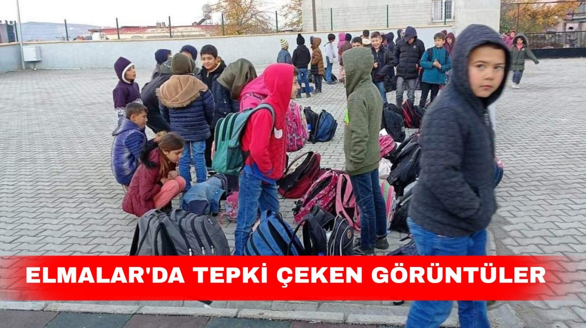 Elmalar'da çocukların dondurucu soğukla imtihanı