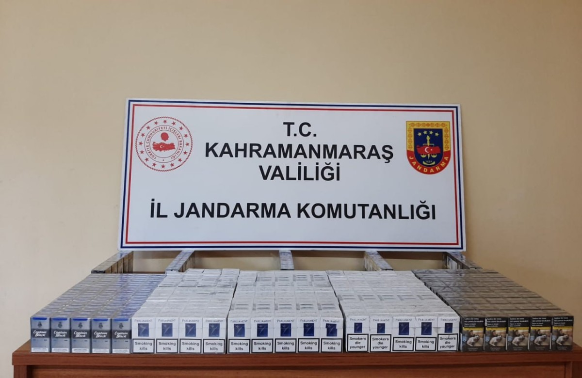 Kahramanmaraş'ta 470 paket kaçak sigara ele geçirildi 