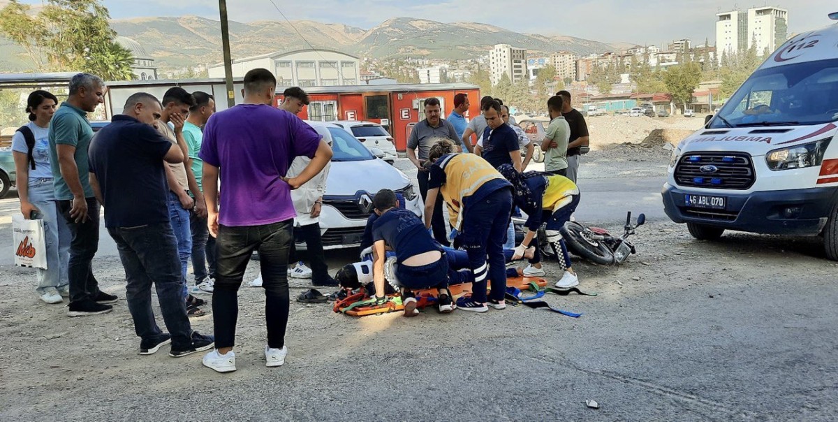 Kahramanmaraş'ta Otomobil ile Motosiklet Çarpıştı: 1 Yaralı